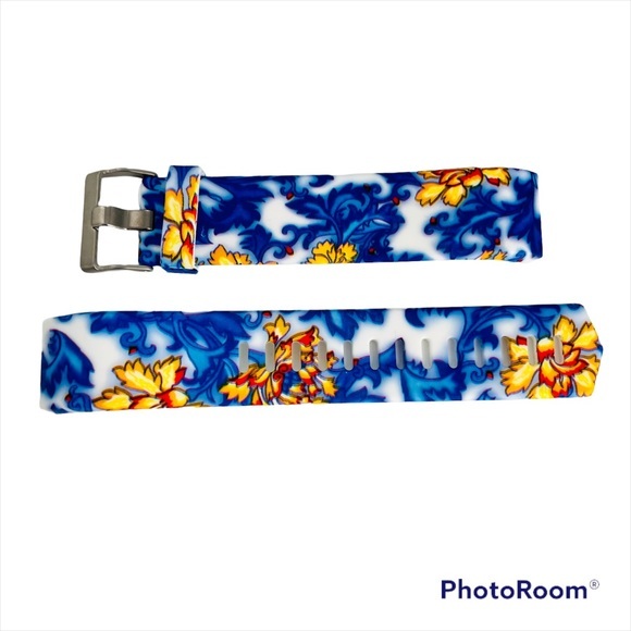 Fit Bit Charge 2 Heart Rate Tracker replacement wrist band Set Of 2 Floral Large - Picture 8 of 8